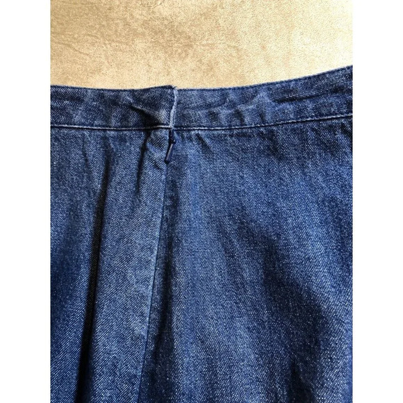 Vintage Jean Denim Skirt Embroidered Christmas Westbound Long Vented Modest - Picture 10 of 10